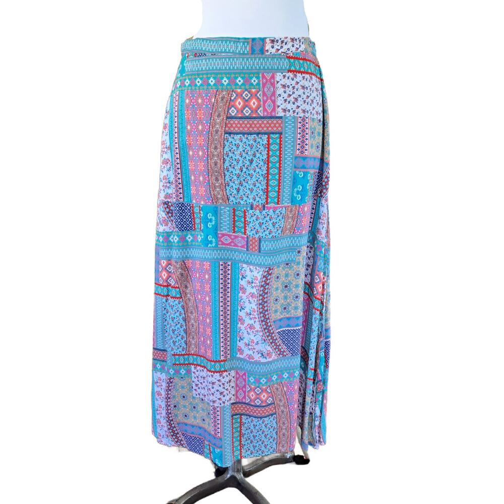 Tolani Boho Multicolor Patchwork Print Maxi Skirt… - image 2